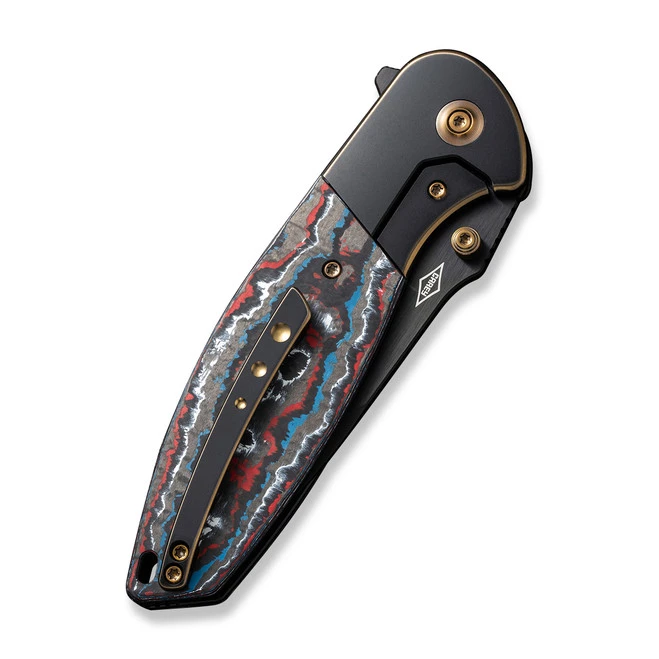 WE Nitro OG Folding Knife Bronze/Black/Red/Blue/White Titanium Nebula Fat Carbon Fiber Handle 20CV Drop Point Plain Edge WE23035-4 6 WE Nitro OG Folding Knife Bronze/Black/Red/Blue/White Titanium Nebula Fat Carbon Fiber Handle 20CV Drop Point Plain Edge WE23035-4 - Image 5