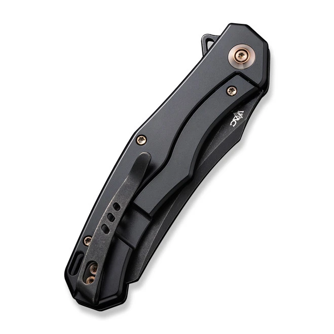 WE RekkeR Folding Knife Gold/Black Titanium Handle 20CV Reverse Tanto Plain Edge Black Stonewash Finish WE22010G-3 8 WE RekkeR Folding Knife Gold/Black Titanium Handle 20CV Reverse Tanto Plain Edge Black Stonewash Finish WE22010G-3 - Image 6