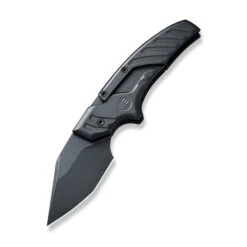 WE Typhoeus Folding Knife Black Titanium Handle 20CV Plain Edge Black Stonewash Finish WE21036B-1