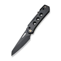WE Vision R Folding Knife Black Titanium Handle 20CV Reverse Tanto Plain Edge Black Stonewash Finish WE21031-2