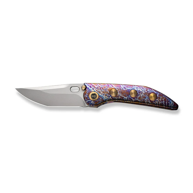 WE Attor Folding Knife Flamed/Gold Titanium Handle 20CV Modified Persion Plain Edge Polished Bead Blast Finish WE23037-2 10 WE Attor Folding Knife Flamed/Gold Titanium Handle 20CV Modified Persion Plain Edge Polished Bead Blast Finish WE23037-2 - Image 8