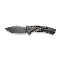 WE Swiftfin Folding Knife Polished Gray/Dark Golden Titanium Handle 20CV Modified Clip Point Plain Edge Polished Gray Finish WE23051-3 -We Knife dfa4887b 08e9 4e5a 82d6 295a1dbf2d7a 14177.1718816507