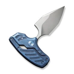 WE Typhoeus Folding Knife Blue Titanium Handle 20CV Dagger Plain Edge Silver Bead Blast Finish WE21036B-3 -We Knife e7edb6cf cf6f 4fce 8390 bb71de1d2846 71712.1662565182