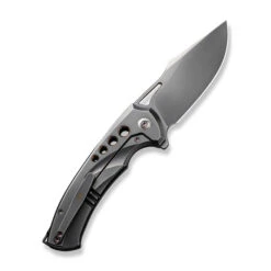WE Swiftfin Folding Knife Polished Gray/Dark Golden Titanium Handle 20CV Modified Clip Point Plain Edge Polished Gray Finish WE23051-3 -We Knife ee764e4e adaa 4f3e a237 136718144aba 42664.1718816503