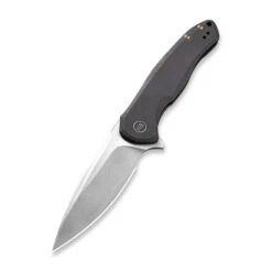 WE Knife Kitefin Frame Lock Knife Black Titanium Handle Plain Satin S35VN Blade 2001G