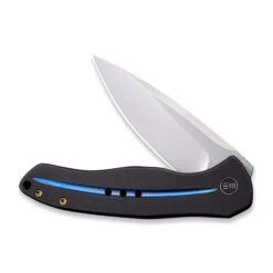 WE Knife Kitefin Frame Lock Knife Black Ti Blue Goove Handle Plain S35VN Blade 2001E -We Knife f8aa5b3f 69e0 40e2 99d1 8eb5917c38a8 67965.1583846344