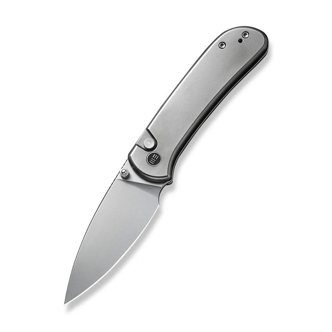 WE Qubit Folding Knife Polished Bead Blast Titanium Handle 20CV Drop Point Plain Edge Polished Bead Blast Finish WE22030F-2 3 WE Qubit Folding Knife Polished Bead Blast Titanium Handle 20CV Drop Point Plain Edge Polished Bead Blast Finish WE22030F-2