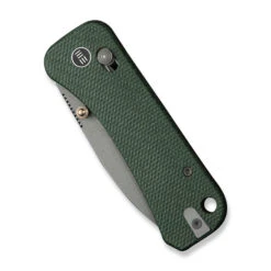 WE Banter 2 Folding Knife Green Canvas Micarta Handle S35VN Plain Edge Gray Stonewash Finish WE23075-3 -We Knife gm 3 51940.1727175169