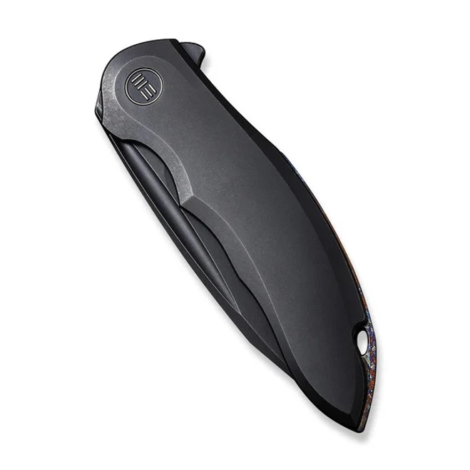 Discontinued WE Makani Folding Knife Black Titanium Handle 20CV Drop Point Black Stonewash Finish Limited Edition 300 Pieces WE21048-1 7 Discontinued WE Makani Folding Knife Black Titanium Handle 20CV Drop Point Black Stonewash Finish Limited Edition 300 Pieces WE21048-1 - Image 5