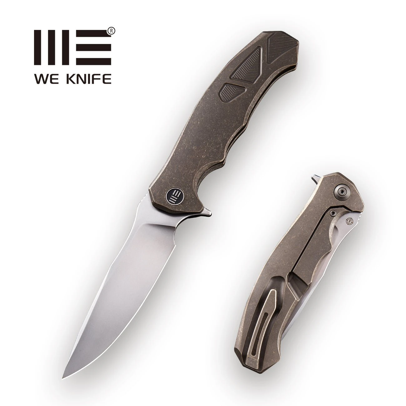 WEKNIFE 037 Flipper Knife Titanium Handle (4.07" M390 Blade) 910A 3 WEKNIFE 037 Flipper Knife Titanium Handle (4.07" M390 Blade) 910A