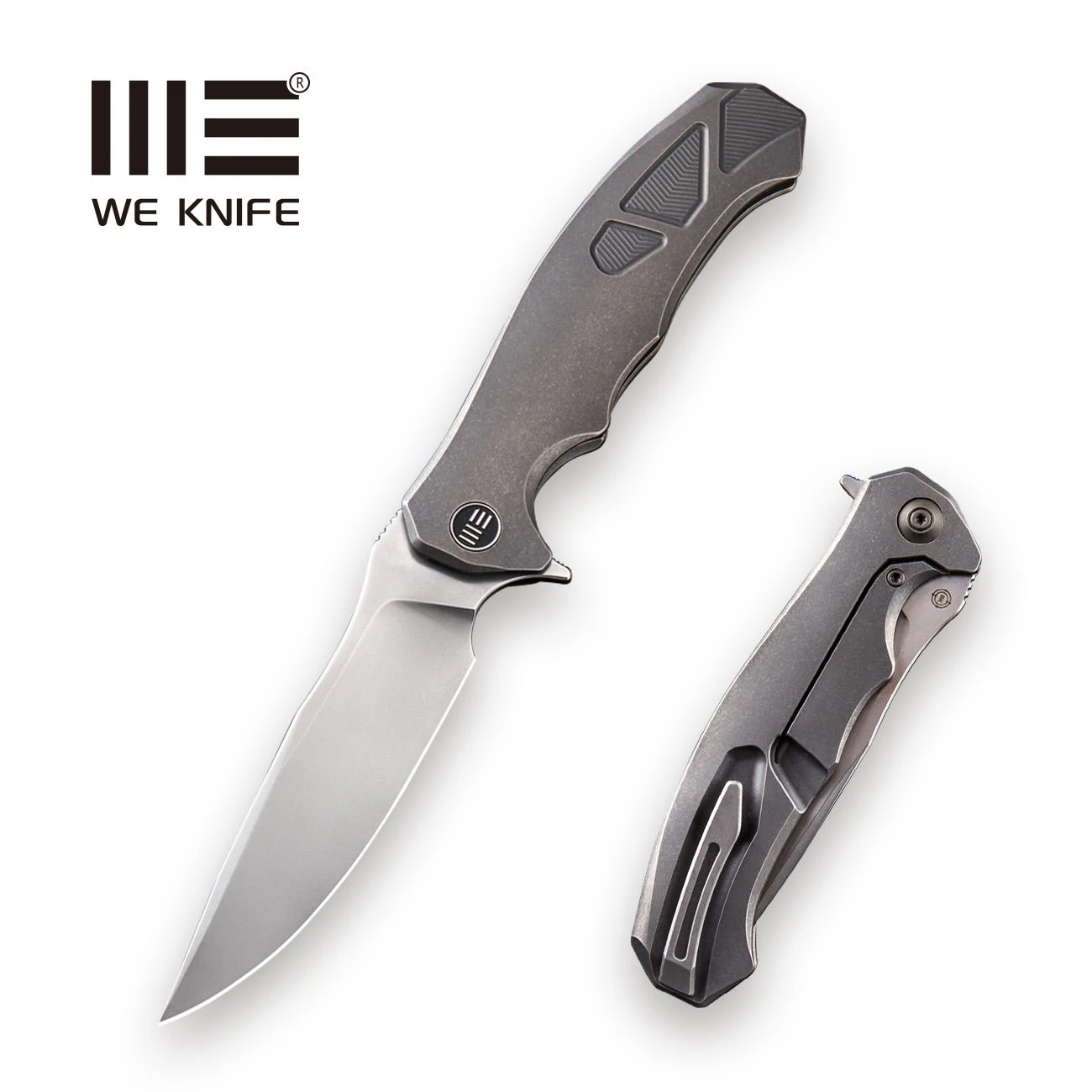 WEKNIFE 037 Flipper Knife Titanium Handle (4.07" M390 Blade) 910C 3 WEKNIFE 037 Flipper Knife Titanium Handle (4.07" M390 Blade) 910C