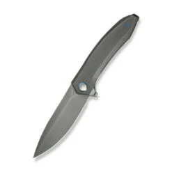WE Acuminal Folding Knife Gray Hand Rubbed Titanium Handle Vanax Drop Point Plain Edge WE23070-3 -We Knife weknife acuminal flipper knife gray hand rubbed titanium handle 398 gray hand rubbed vanax blade we23070 3 835952 600x 81705.1748897423