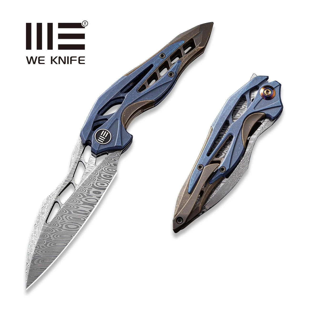 WEKNIFE Arrakis Flipper Knife Titanium Handle (3.45" Damasteel Balde) 906DS-1 3 WEKNIFE Arrakis Flipper Knife Titanium Handle (3.45" Damasteel Balde) 906DS-1