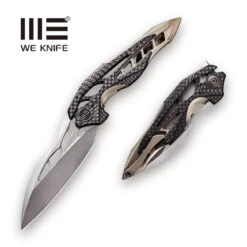 WEKNIFE Arrakis Flipper Knife Titanium Handle With Carbon Fiber Inlay (3.45" M390 Blade) 906CF-A