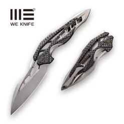 WEKNIFE Arrakis Flipper Knife Titanium Handle With Carbon Fiber Inlay (3.45" M390 Blade) 906CF-C