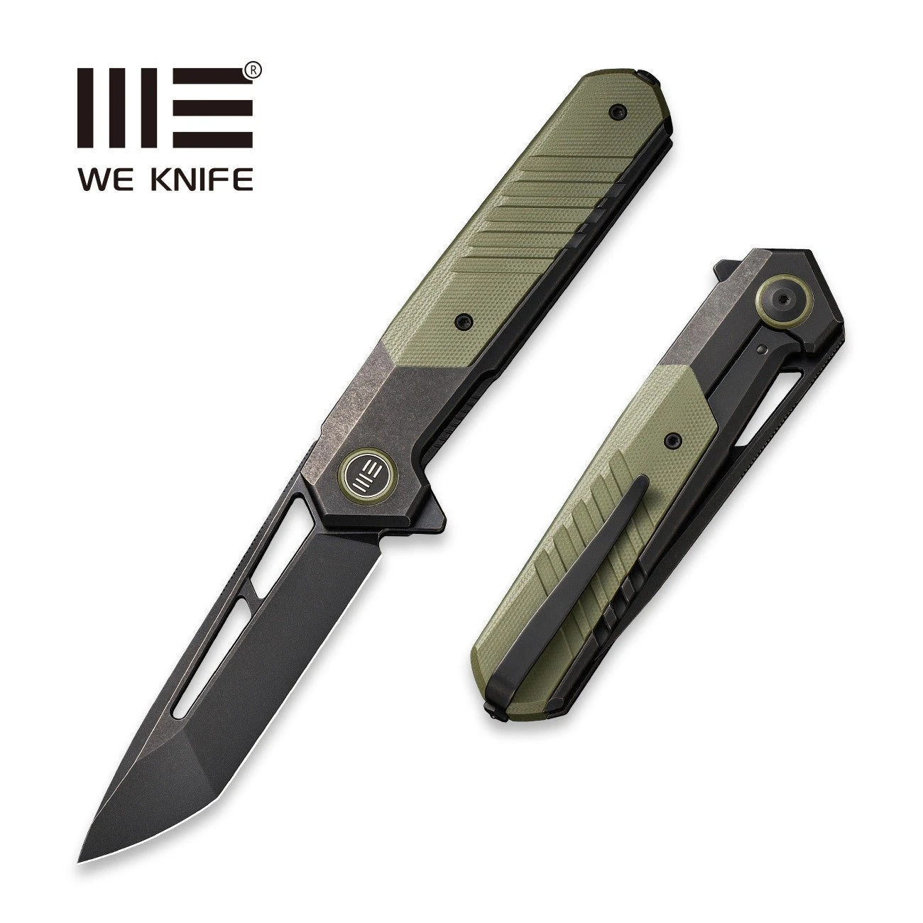 WEKNIFE Arsenal Flipper Knife Titanium Handle With G10 Integral Spacer (3.56" CPM 20CV Blade) WE20073-2 3 WEKNIFE Arsenal Flipper Knife Titanium Handle With G10 Integral Spacer (3.56" CPM 20CV Blade) WE20073-2