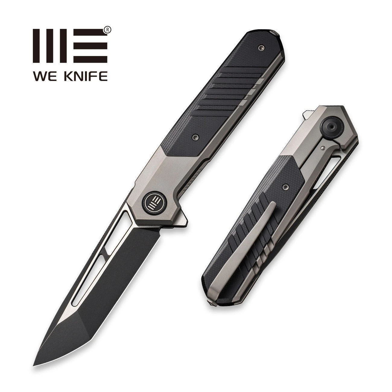 WEKNIFE Arsenal Flipper Knife Titanium Handle With G10 Integral Spacer (3.56" CPM 20CV Blade) WE20073-3 3 WEKNIFE Arsenal Flipper Knife Titanium Handle With G10 Integral Spacer (3.56" CPM 20CV Blade) WE20073-3