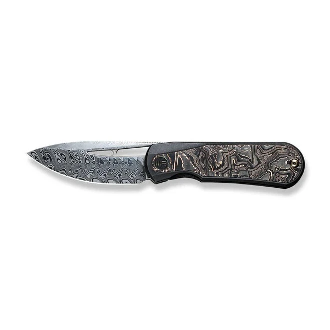 WE Baloo Folding Knife Titanium/Carbon Fiber Handle Damasteel Plain Edge WE21033-DS1 4 WE Baloo Folding Knife Titanium/Carbon Fiber Handle Damasteel Plain Edge WE21033-DS1 - Image 2