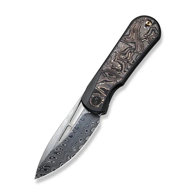 WE Baloo Folding Knife Titanium/Carbon Fiber Handle Damasteel Plain Edge WE21033-DS1 9 WE Baloo Folding Knife Titanium/Carbon Fiber Handle Damasteel Plain Edge WE21033-DS1 - Image 7