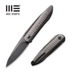 WEKNIFE Black Void Opus Front Flipper Knife Titanium Handle With Carbon Fiber Inlay (2.84" CPM 20CV Blade) 2010V-1