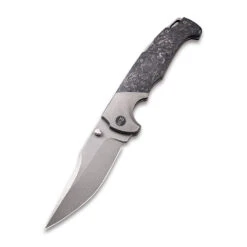 WEKNIFE Blocao Thumb Stud Knife Titanium With Carbon Fiber Inlay (4.21" CPM S35VN Blade) 920A -We Knife weknife blocao thumb stud knife titanium with carbon fiber inlay 421 cpm s35vn blade 920a 249137