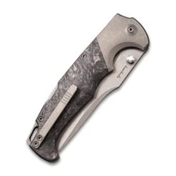 WEKNIFE Blocao Thumb Stud Knife Titanium With Carbon Fiber Inlay (4.21" CPM S35VN Blade) 920A -We Knife weknife blocao thumb stud knife titanium with carbon fiber inlay 421 cpm s35vn blade 920a 251557