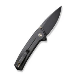 WE Culex Folding Knife Black Titanium Handle 20CV Plain Edge Black Stonewash Finish WE21026B-2 -We Knife weknife culex flipper thumb stud knife titanium handle 297 cpm 20cv blade we21026b 2 306621 600x 57980.1749582746