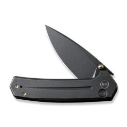 WE Culex Folding Knife Black Titanium Handle 20CV Plain Edge Black Stonewash Finish WE21026B-2 -We Knife weknife culex flipper thumb stud knife titanium handle 297 cpm 20cv blade we21026b 2 936250 600x 69077.1749582746