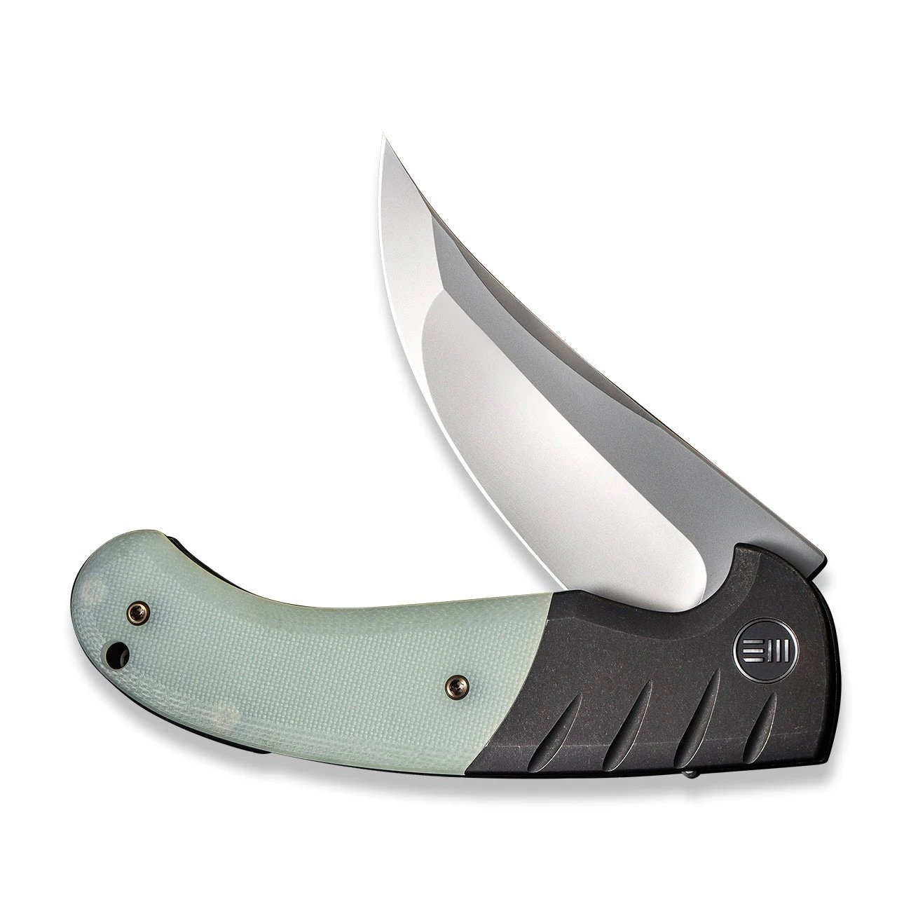 WEKNIFE Curvaceous Flipper Knife Titanium Handle With G10 Inlay (3.70" CPM 20CV Blade) WE20012-3 6 WEKNIFE Curvaceous Flipper Knife Titanium Handle With G10 Inlay (3.70" CPM 20CV Blade) WE20012-3 - Image 4