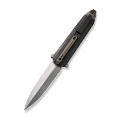 WEKNIFE Diatomic Flipper Knife Titanium Handle (3.78" CPM 20CV Blade) WE22032-3 -We Knife weknife diatomic flipper knife black titanium handle bronze endcap 378 polished bead blasted cpm 20cv blade we22032 3 968275