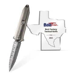 New Release -We Knife weknife diatomic flipper knife polished bead blasted titanium handle endcap 378 hakkapella damasteel blade we22032 ds1 863637