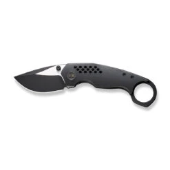 WEKNIFE Envisage Front Flipper Knife Titanium Handle (2.42" CPM 20CV Blade) WE22013-2 -We Knife weknife envisage front flipper knife black titanium handle 242 black stonewashed cpm 20cv blade satin flat we22013 2 237715