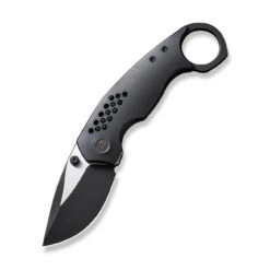 WEKNIFE Envisage Front Flipper Knife Titanium Handle (2.42" CPM 20CV Blade) WE22013-2 -We Knife weknife envisage front flipper knife black titanium handle 242 black stonewashed cpm 20cv blade satin flat we22013 2 373729