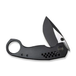 WEKNIFE Envisage Front Flipper Knife Titanium Handle (2.42" CPM 20CV Blade) WE22013-2 -We Knife weknife envisage front flipper knife black titanium handle 242 black stonewashed cpm 20cv blade satin flat we22013 2 549914