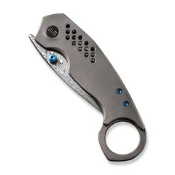 WEKNIFE Envisage Front Flipper Knife Titanium Handle (2.42" Damasteel Blade) WE22013-DS1 17 WEKNIFE Envisage Front Flipper Knife Titanium Handle (2.42" Damasteel Blade) WE22013-DS1 -We Knife weknife envisage front flipper knife gray titanium handle 242 hakkapella damasteel blade we22013 ds1 446272