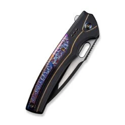 WEKNIFE Exciton Flipper & Button Lock Knife Titanium Handle With Flamed Titanium Integral Spacer (3.68" CPM 20CV Blade) WE22038A-4 18 WEKNIFE Exciton Flipper & Button Lock Knife Titanium Handle With Flamed Titanium Integral Spacer (3.68" CPM 20CV Blade) WE22038A-4 -We Knife weknife exciton flipper button lock knife black titanium handle with flamed titanium integral spacer 368 black stonewashed cpm 20cv blade satin flat we22038a 4 130538