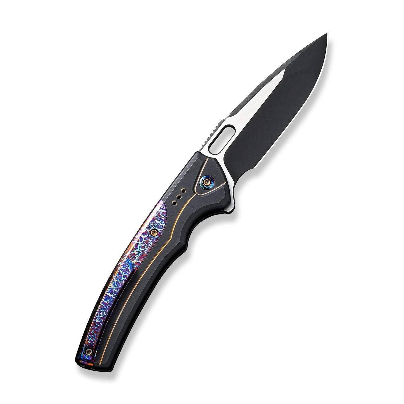 WEKNIFE Exciton Flipper & Button Lock Knife Titanium Handle With Flamed Titanium Integral Spacer (3.68" CPM 20CV Blade) WE22038A-4 4 WEKNIFE Exciton Flipper & Button Lock Knife Titanium Handle With Flamed Titanium Integral Spacer (3.68" CPM 20CV Blade) WE22038A-4 - Image 2