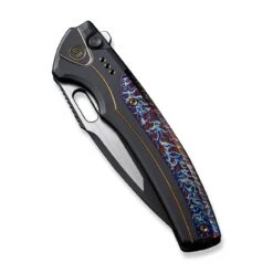 WEKNIFE Exciton Flipper & Button Lock Knife Titanium Handle With Flamed Titanium Integral Spacer (3.68" CPM 20CV Blade) WE22038A-4 17 WEKNIFE Exciton Flipper & Button Lock Knife Titanium Handle With Flamed Titanium Integral Spacer (3.68" CPM 20CV Blade) WE22038A-4 -We Knife weknife exciton flipper button lock knife black titanium handle with flamed titanium integral spacer 368 black stonewashed cpm 20cv blade satin flat we22038a 4 435162