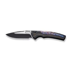 WEKNIFE Exciton Flipper & Button Lock Knife Titanium Handle With Flamed Titanium Integral Spacer (3.68" CPM 20CV Blade) WE22038A-4 15 WEKNIFE Exciton Flipper & Button Lock Knife Titanium Handle With Flamed Titanium Integral Spacer (3.68" CPM 20CV Blade) WE22038A-4 -We Knife weknife exciton flipper button lock knife black titanium handle with flamed titanium integral spacer 368 black stonewashed cpm 20cv blade satin flat we22038a 4 626696