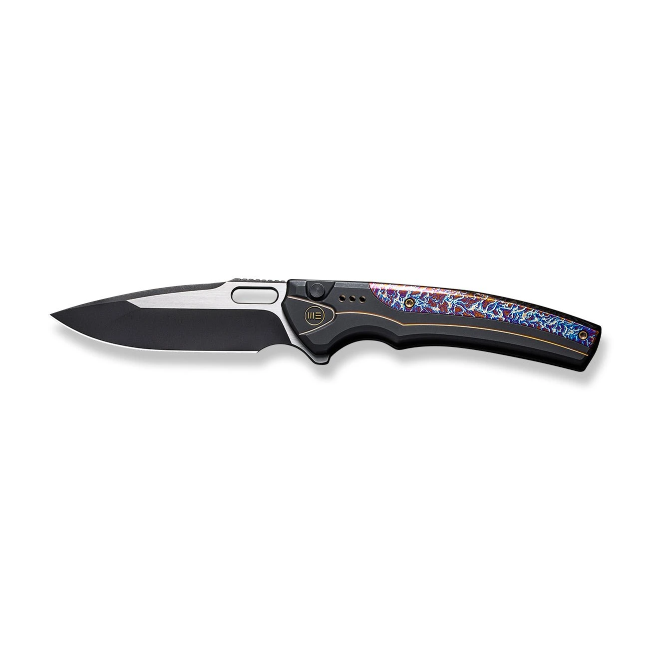 WEKNIFE Exciton Flipper & Button Lock Knife Titanium Handle With Flamed Titanium Integral Spacer (3.68" CPM 20CV Blade) WE22038A-4 6 WEKNIFE Exciton Flipper & Button Lock Knife Titanium Handle With Flamed Titanium Integral Spacer (3.68" CPM 20CV Blade) WE22038A-4 - Image 4