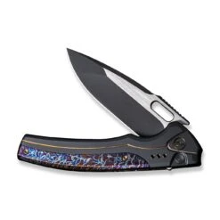 WEKNIFE Exciton Flipper & Button Lock Knife Titanium Handle With Flamed Titanium Integral Spacer (3.68" CPM 20CV Blade) WE22038A-4 16 WEKNIFE Exciton Flipper & Button Lock Knife Titanium Handle With Flamed Titanium Integral Spacer (3.68" CPM 20CV Blade) WE22038A-4 -We Knife weknife exciton flipper button lock knife black titanium handle with flamed titanium integral spacer 368 black stonewashed cpm 20cv blade satin flat we22038a 4 693043