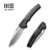 WEKNIFE Exciton Flipper & Button Lock Knife Titanium Handle With Carbon Fiber Integral Spacer (3.68" CPM 20CV Blade) WE22038A-1 -We Knife weknife exciton flipper button lock knife black titanium handle with twill carbon fiber integral spacer 368 silver bead blasted cpm 20cv blade we22038a 1 967363