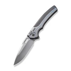 WEKNIFE Exciton Flipper & Button Lock Knife Titanium Handle With Carbon Fiber Integral Spacer (3.68" CPM 20CV Blade) WE22038A-3 14 WEKNIFE Exciton Flipper & Button Lock Knife Titanium Handle With Carbon Fiber Integral Spacer (3.68" CPM 20CV Blade) WE22038A-3 -We Knife weknife exciton flipper button lock knife gray titanium handle with twill carbon fiber integral spacer 368 silver bead blasted cpm 20cv blade we22038a 3 368589