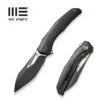 WEKNIFE Ignio Flipper & Thumb Hole Knife Black Titanium Handle (3.3" Black Stonewashed CPM 20CV Blade, Satin Flat) WE22042B-1 -We Knife weknife ignio flipper thumb hole knife black titanium handle 33 black stonewashed cpm 20cv blade satin flat we22042b 1 172289