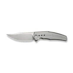 WE Kyklos Folding Knife Gray Titanium Handle M390 Plain Edge Hand Rubbed Satin Flat Finish WE23086-4 -We Knife weknife kyklos flipper knife gray titanium handle 379 hand rubbed satin bohler m390 blade we23086 4 650841 700x 57091.1746809126