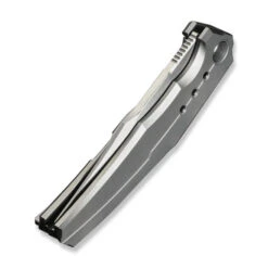 WE Kyklos Folding Knife Gray Titanium Handle M390 Plain Edge Hand Rubbed Satin Flat Finish WE23086-4 -We Knife weknife kyklos flipper knife gray titanium handle 379 hand rubbed satin bohler m390 blade we23086 4 785588 700x 39803.1746809126