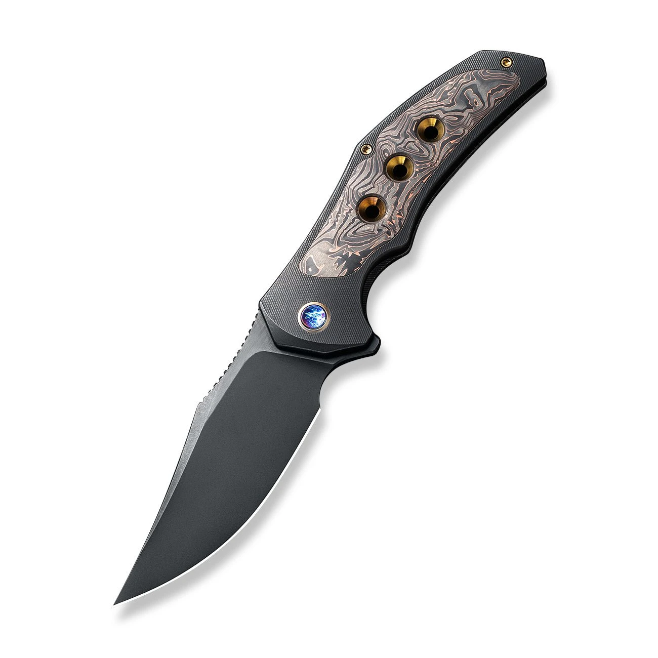 WEKNIFEMagnetron Flipper Knife Titanium Handle With Carbon Fiber Inlay (3.76" CPM 20CV Blade) WE18058-3 5 WEKNIFEMagnetron Flipper Knife Titanium Handle With Carbon Fiber Inlay (3.76" CPM 20CV Blade) WE18058-3 - Image 3