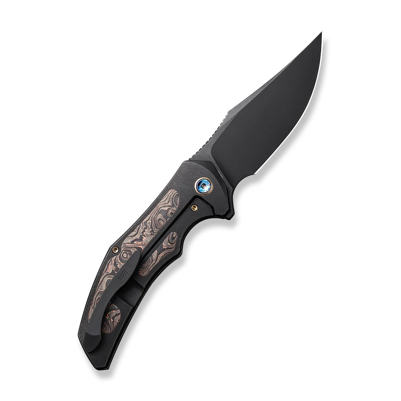 WEKNIFEMagnetron Flipper Knife Titanium Handle With Carbon Fiber Inlay (3.76" CPM 20CV Blade) WE18058-3 4 WEKNIFEMagnetron Flipper Knife Titanium Handle With Carbon Fiber Inlay (3.76" CPM 20CV Blade) WE18058-3 - Image 2