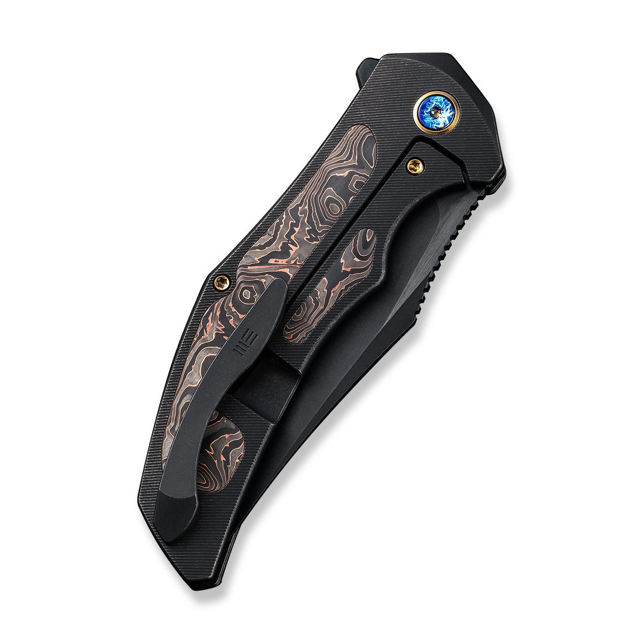 WEKNIFEMagnetron Flipper Knife Titanium Handle With Carbon Fiber Inlay (3.76" CPM 20CV Blade) WE18058-3 9 WEKNIFEMagnetron Flipper Knife Titanium Handle With Carbon Fiber Inlay (3.76" CPM 20CV Blade) WE18058-3 - Image 7