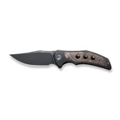 WEKNIFEMagnetron Flipper Knife Titanium Handle With Carbon Fiber Inlay (3.76" CPM 20CV Blade) WE18058-3 15 WEKNIFEMagnetron Flipper Knife Titanium Handle With Carbon Fiber Inlay (3.76" CPM 20CV Blade) WE18058-3 -We Knife weknife magnetron flipper knife black titanium handle with copper foil carbon fiber inlay 376 black stonewashed bevels black brushed flats cpm 20cv blade we1805 973673